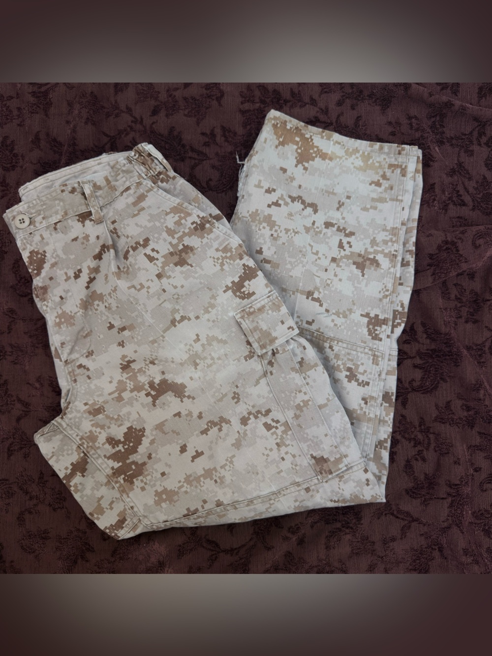 Vintage military USMC desert digital camo cargo pants ❀